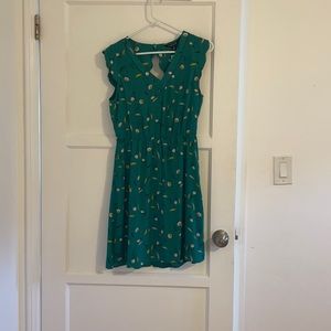 41 Hawthorn midnight scallop detail dress, green, medium, NWT